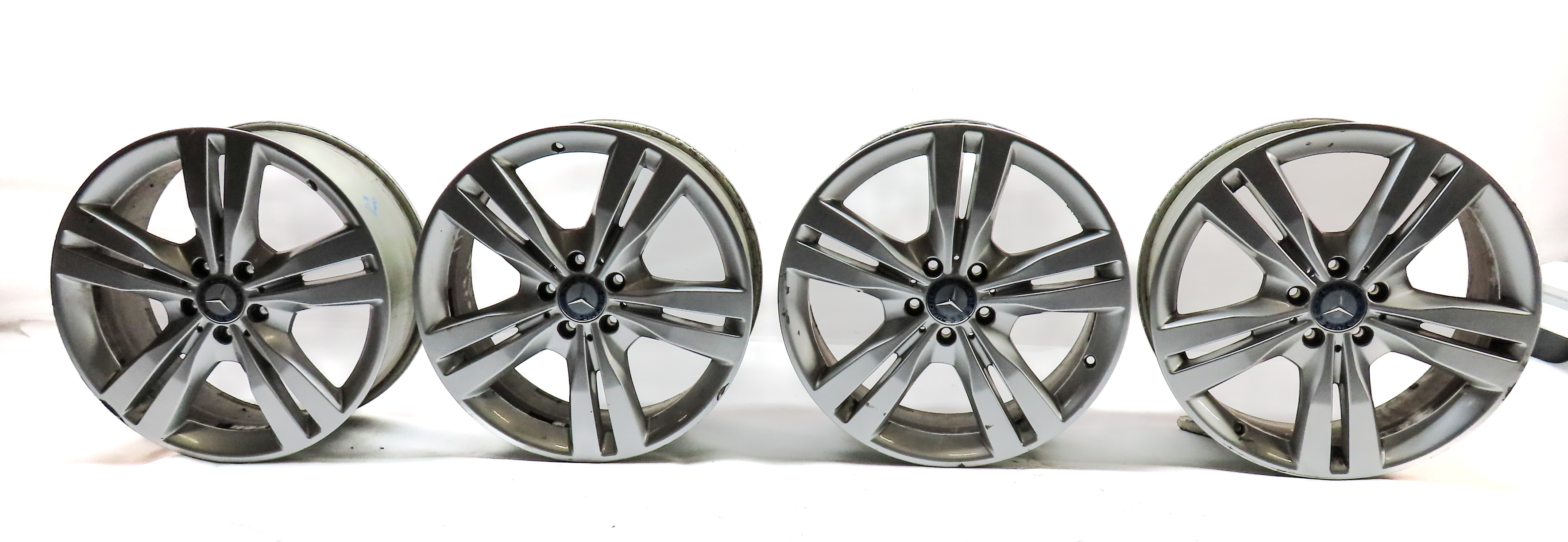 2012-2014 MERCEDES ML350 (W166) 19x8 5 DOUBLE SPOKE ALUMINUM WHEEL RIM SET-4 — exact item pictured